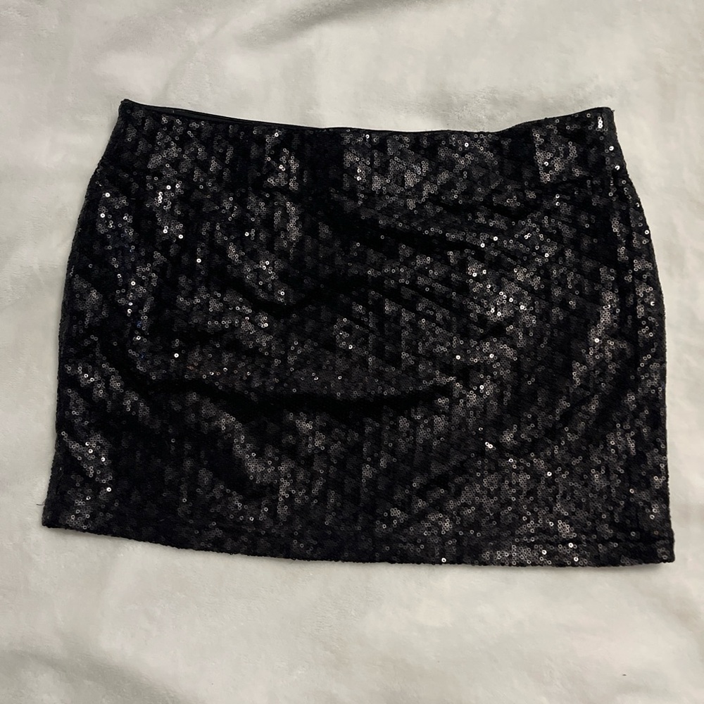 Forever 21 Black Sequin Mini Skirt